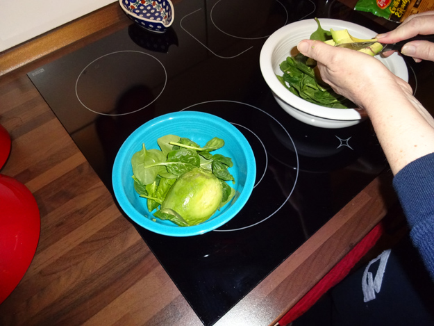 Photograph of blue plate and green avocado taken with Sony WX220 for Pete Free's review of the camera.